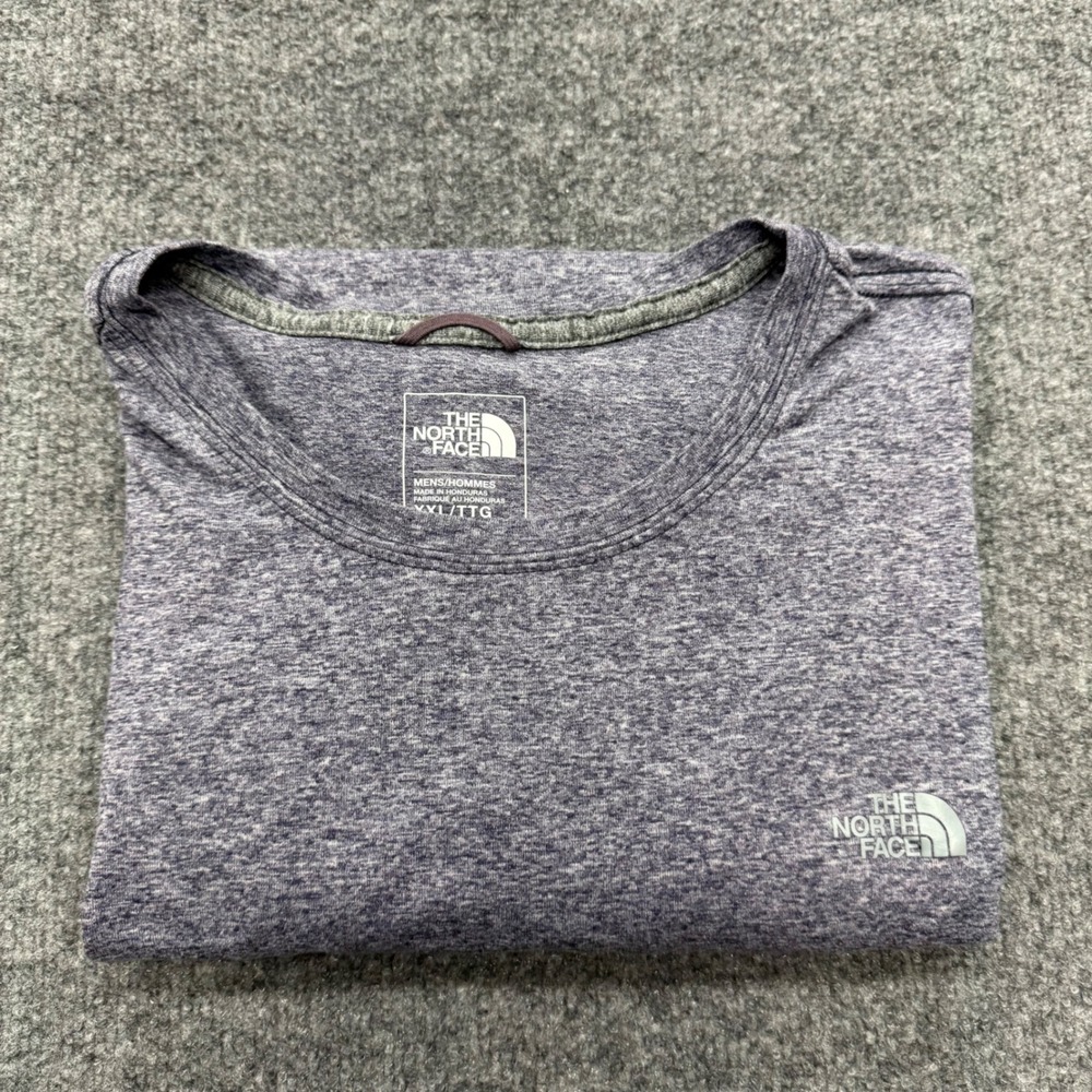 The North Face Mens XXL Bluish Grey Heathered Short Sleeve Active T-Shirt - Picture 8 of 8